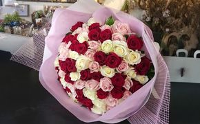 ミックスカラーバラ100本【花 ミックスカラーバラ お誕生日 プレゼント 記念日 ご結婚お祝い お土産 大切な方への贈り物 大阪府 門真市 】 272230_BG014