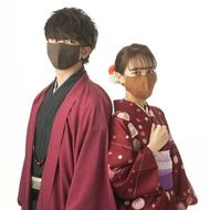 ＜京もの屋SEKIROKU＞ 京MASK《マスク 布 和服 柿渋染め》