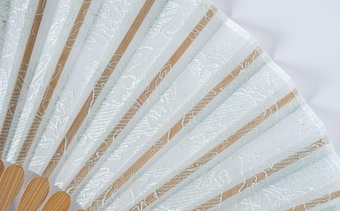 【伊と幸】《白生地の老舗が贈る》染め透扇子(花莵/瓶覗色)［ 京都 老舗 京扇子 人気 おすすめ 刺繍 和装 着物 絹 ギフト お取り寄せ 通販 送料無料 ふるさと納税 ］ 261009_B-AZ35