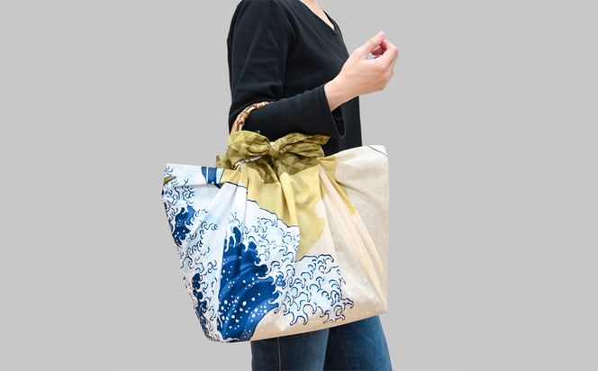 【三陽商事】浮世絵 風呂敷 北斎波［ 京都 風呂敷 ふろしき バッグ 人気 おすすめ エコ おしゃれ 収納 お弁当 和柄 お取り寄せ 通販 送料無料 ふるさと納税 ］ 261009_B-BY69