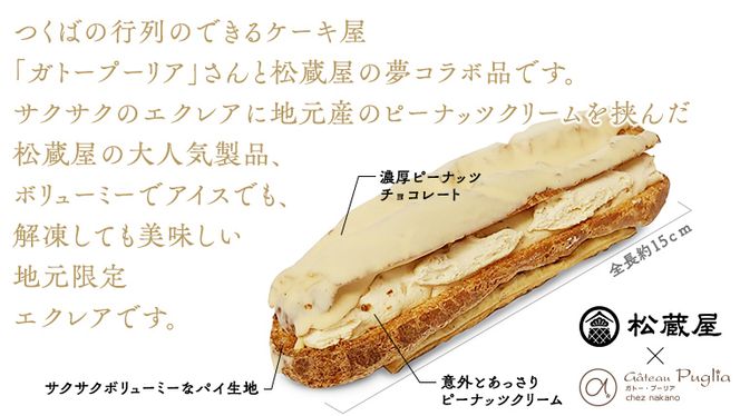 ピーナッツ エクレア 6個 甘い おいしい 美味しい ピーナツ スイーツ おうちカフェ お菓子 おやつ お取り寄せ 国産 茨城 特産品 [AR002us]