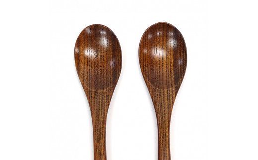 けやき　カレースプーン２本セット　漆塗り 322032_BG003