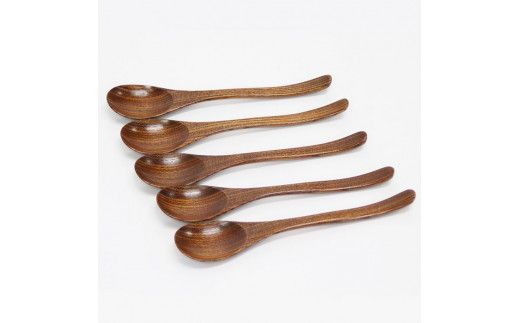 けやき　カレースプーン５本セット　漆塗り 322032_BG004