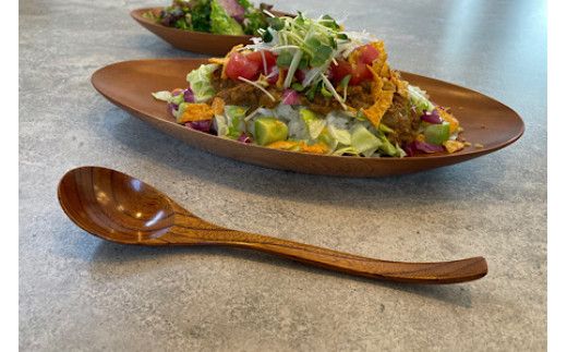 けやき　カレースプーン５本セット　漆塗り 322032_BG004