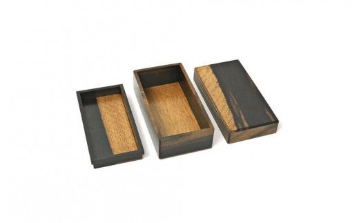 黒柿　二段箱　几帳面 322032_BG010