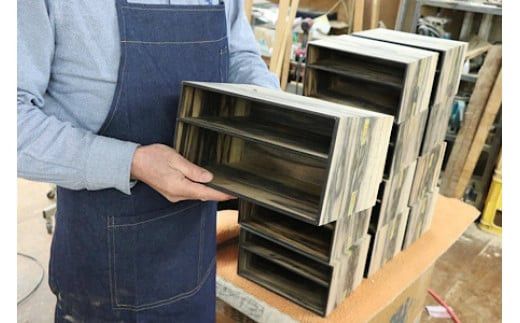 黒柿　二段引き出し 322032_BG011