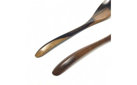 黒柿　壱乃匙セット（大２本、小２本） 322032_BG013