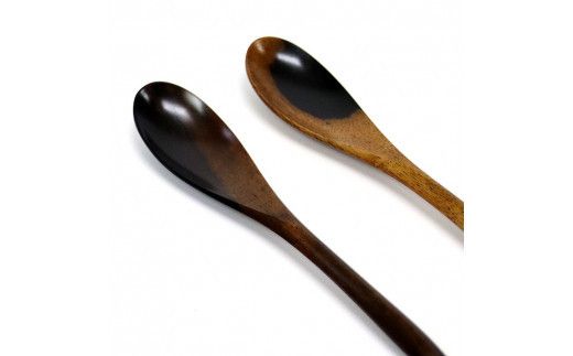 黒柿　壱乃匙セット（大２本、小２本） 322032_BG013