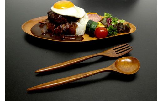 さくらパスタフォーク・パスタスプーン・ティースプーン（漆） 322032_BG022