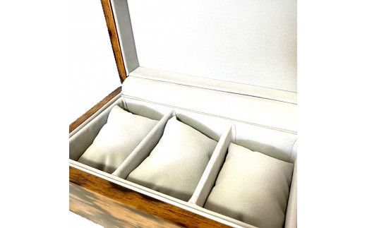 黒柿　時計コレクションボックス　三本用　漆塗り 322032_BG023