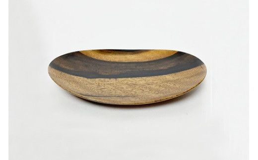 黒柿　楕円托　１枚　（銘々皿） 322032_BG036