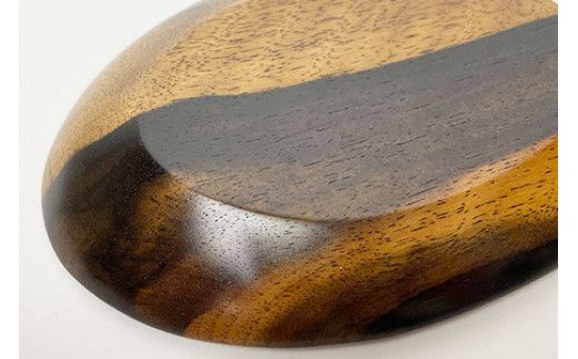 黒柿　楕円托　１枚　（銘々皿） 322032_BG036