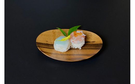 黒柿　楕円托　１枚　（銘々皿） 322032_BG036