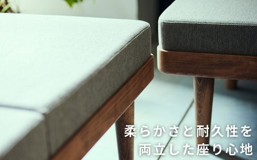 ＜開梱設置＞ソファー 2人掛け 2P ローソファー 2人掛けソファー 完成品 幅124 オーク材 ダイニングソファー 無垢材 ナチュラル 北欧 カフェ おしゃれ リビング ソファ 座面 硬め くつろげる クッション 耐久性 高品質 家具 Coccole C451-2 322032_BQ029