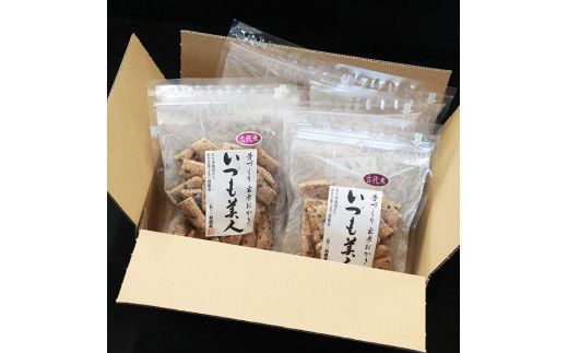 かむほどに口に広がる美味しさ　古代米入り玄米おかき「いづも美人」 322032_CC001VC02