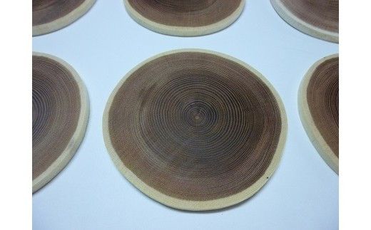 エンジュの輪切り大判コースター　6枚 322032_DV005