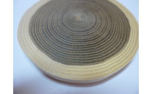 エンジュの輪切り大判コースター　6枚 322032_DV005