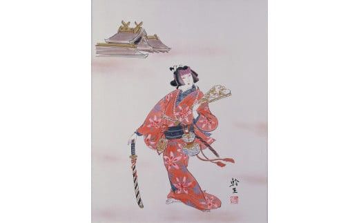 園山幹生　リトグラフ　「出雲の阿国と出雲大社 II」 322032_EW002