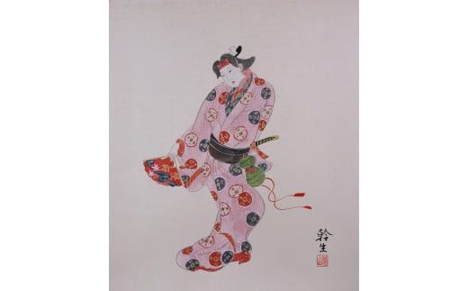 園山幹生　リトグラフ　「出雲の阿国」 322032_EW003