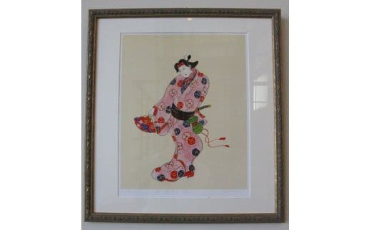 園山幹生　リトグラフ　「出雲の阿国」 322032_EW003