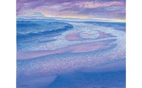 園山幹生　リトグラフ　「斐伊川」 322032_EW006