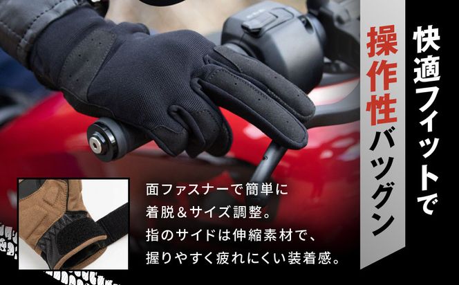 【デグナー】テキスタイルグローブ [TG-86] ブラック-ブラック ＜Mサイズ＞［ 京都 バイク 革製品 ブランド グローブ 人気 おすすめ 手袋 革 レザー ツーリング ライダー バイカー バイクギア メーカー ギア パーツ 送料無料 ふるさと納税 ］ 261009_A-JR115VC01