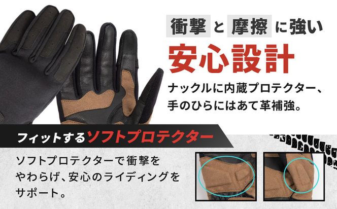 【デグナー】テキスタイルグローブ [TG-86] ブラック-ブラック ＜Lサイズ＞［ 京都 バイク 革製品 ブランド グローブ 人気 おすすめ 手袋 革 レザー ツーリング ライダー バイカー バイクギア メーカー ギア パーツ 送料無料 ふるさと納税 ］ 261009_A-JR115VC02