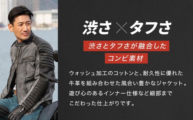 【デグナー】テキスタイル＆レザーコンビジャケット [25SJ-2] ブラック-ブラック ＜サイズXL＞［ 京都 バイク 革製品 ブランド レザー ジャケット 人気 おすすめ おしゃれ 上着 革 ツーリング ライダー バイカー バイクギア メーカー ギア パーツ 送料無料 ふるさと納税 ］ 261009_A-JR119VC04