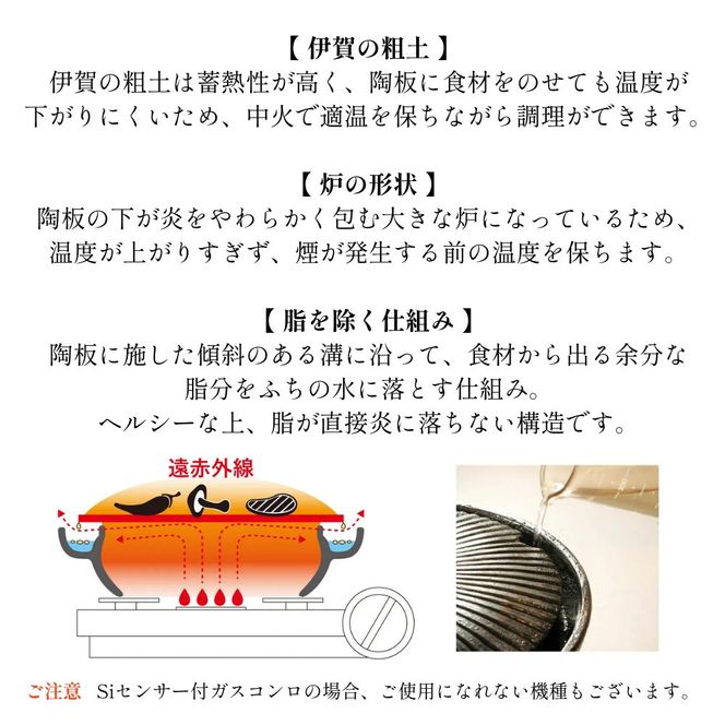 伊賀焼  微煙陶炉 やきやきさん大 242161_AN029