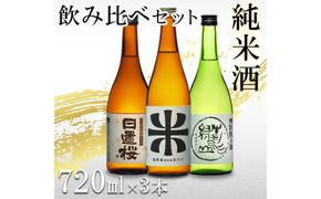 鳥取の地酒(日本酒)純米酒 飲み比べセット 720ml×3本 312011_AY015
