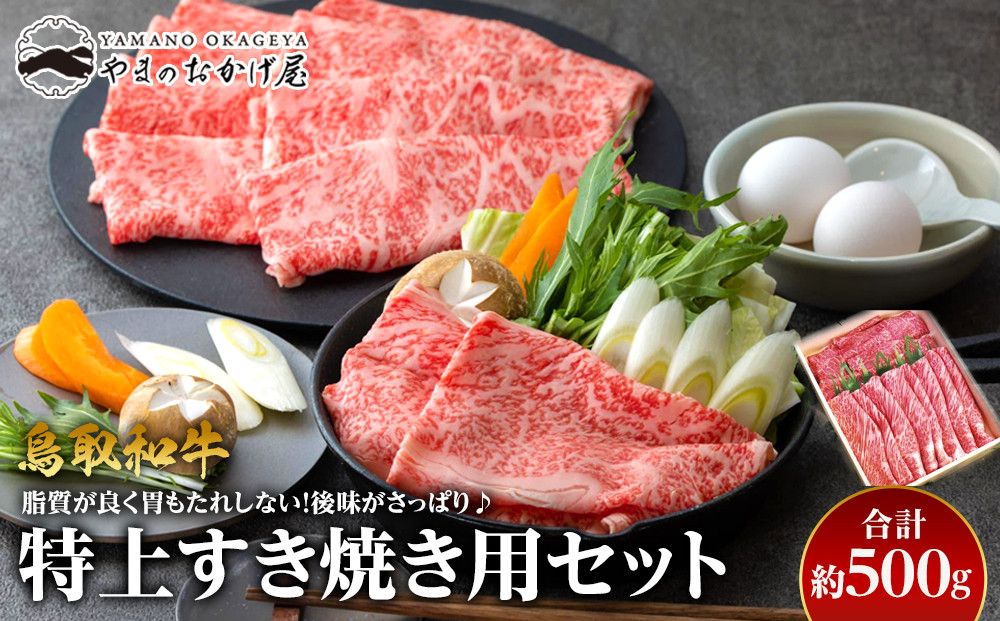 37.鳥取和牛 特上すき焼き用セット 約500g 313726_AJ034-P
