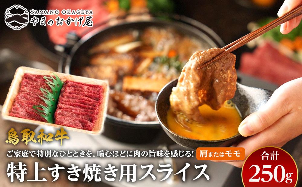 42.鳥取和牛 特上赤身すき焼き用スライス 肩またはモモ 250g 313726_AJ039-P