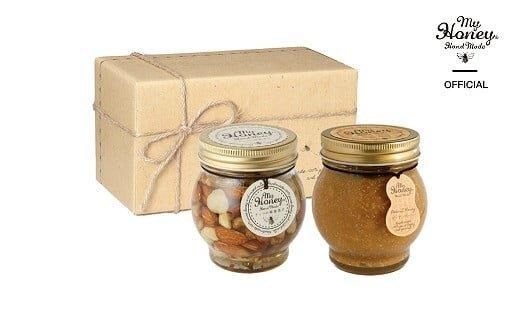 369.ナッツの蜂蜜漬け&ピーナッツハニーのセット(200g×各1個) 313726_AR012-P