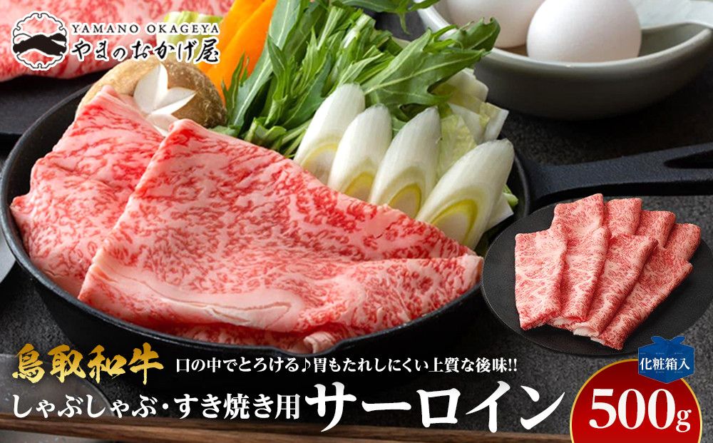 643.鳥取和牛サーロイン しゃぶしゃぶ・すき焼き用 500g [化粧箱入り] 313726_AJ083-P