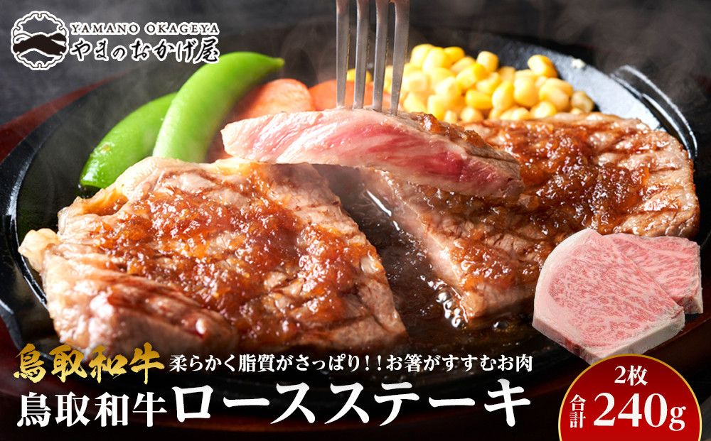 703.鳥取和牛ロースステーキ2枚(240g) 313726_AJ088-P