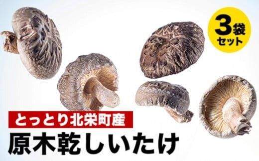 777.とっとり北栄町産 原木乾しいたけ3袋セット ※着日指定不可 ※2025年4月上旬〜9月下旬頃に順次発送予定 313726_AU002-P