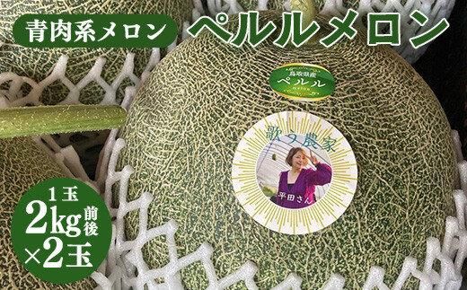 796.[青肉系メロン]ペルルメロン×2玉(1玉2kg前後×2玉) ※離島への配送不可 313726_BQ006-P
