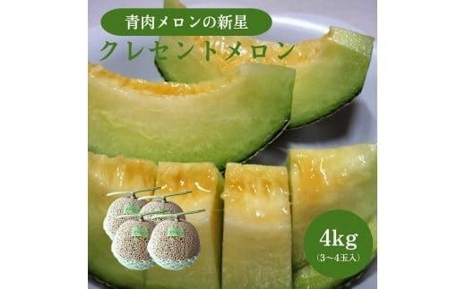 785.[先行予約]青肉メロンの新星「クレセントメロン」うれしい!3~4玉入 ※2025年7月中旬より順次発送 313726_AS010-P