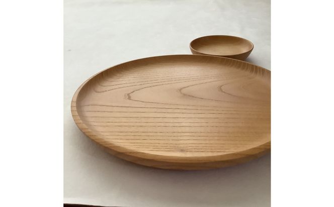 【木の器】7寸パン皿×1枚、3寸豆皿×1枚 322032_EC001