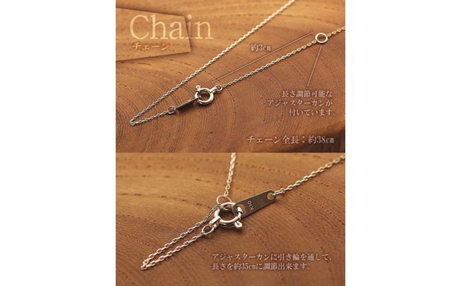 心葉　馬蹄ネックレス(K10WG　ダイヤモンド) 京都のジュエリーブランド【心葉】ダイヤモンド 馬蹄 K10