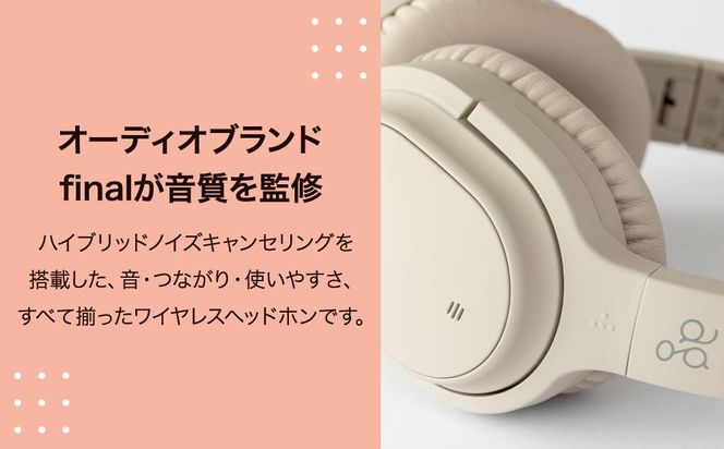 ワイヤレスヘッドホン ag WHP01K /ノイズキャンセリング/ノイキャン/ANC/マイク付き 141305_DC13VC03