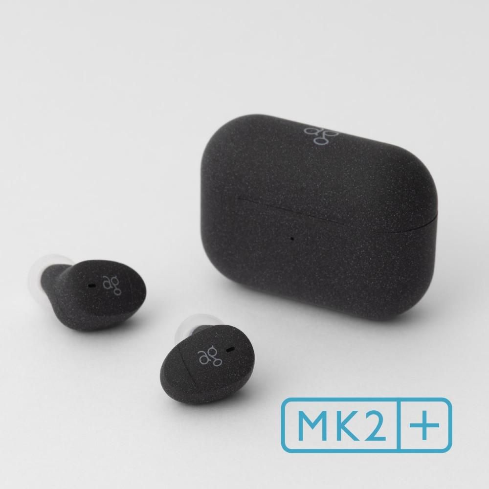 完全ワイヤレスイヤホン ag COTSUBU MK2+ KURO 小さい/軽い/ オートペアリング/ 片耳モード/マイク/通話/IPX4 141305_DC24VC01