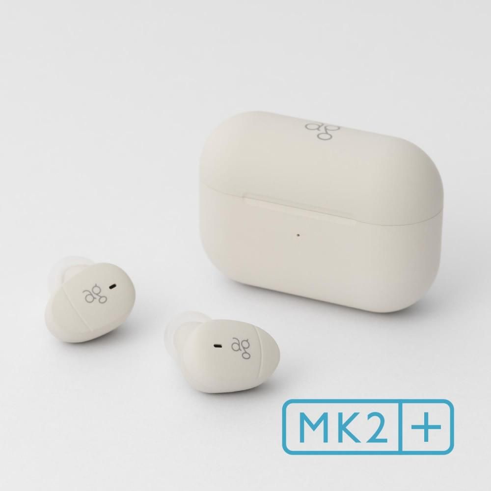 完全ワイヤレスイヤホン ag COTSUBU MK2+ CREAM 小さい/軽い/ オートペアリング/ 片耳モード/マイク/通話/IPX4 141305_DC24VC02