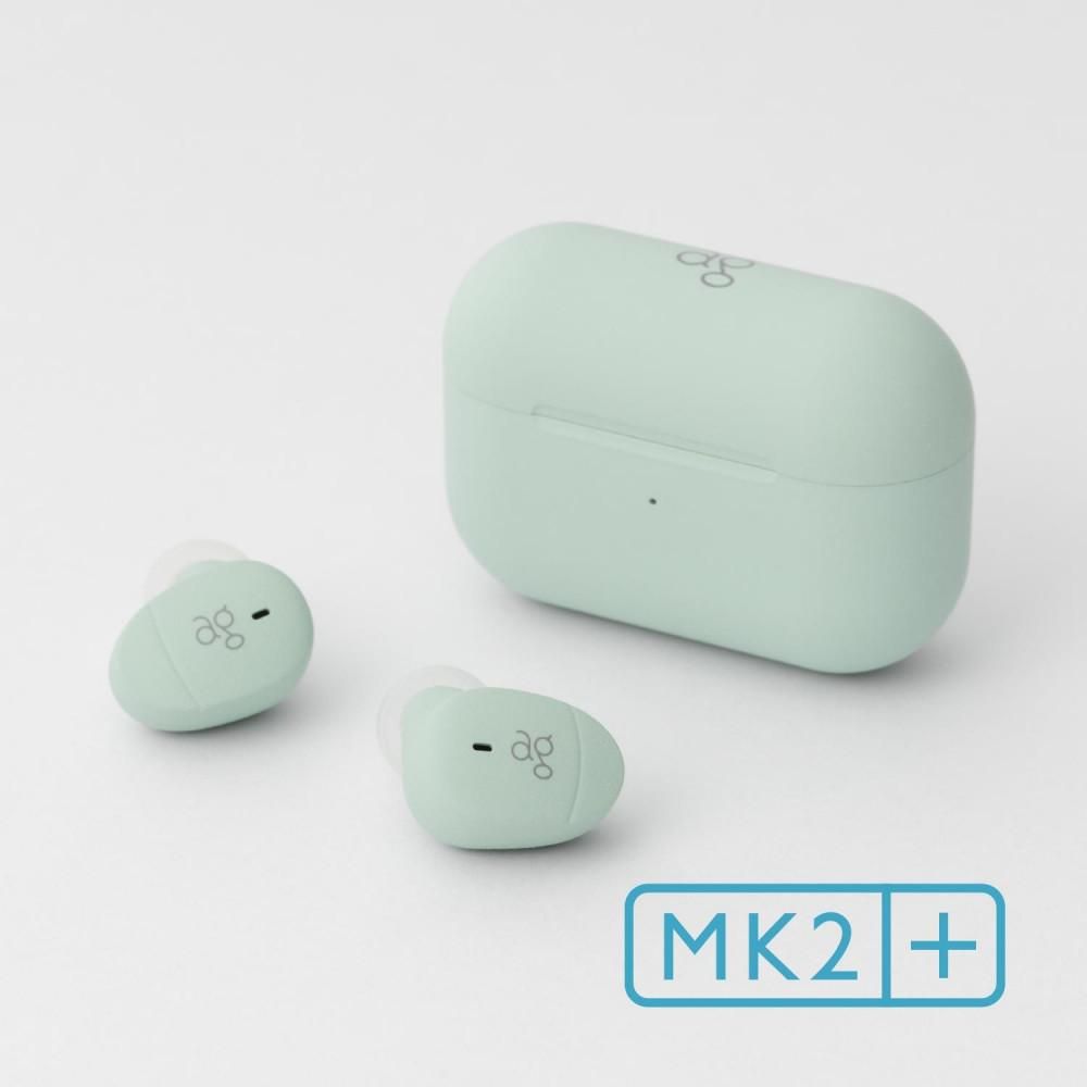 完全ワイヤレスイヤホン ag COTSUBU MK2+ MINT 小さい/軽い/ オートペアリング/ 片耳モード/マイク/通話/IPX4 141305_DC24VC06