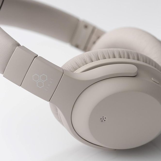 ANCワイヤレスヘッドホンfinal UX2000 CREAM /ノイズキャンセリング/ゲーミングモード/ノイキャン/ANC/マイク付き 141305_DC30VC02