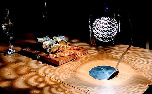 和柄模様の光で癒しの空間を演出　LEDライト「ランタンシェード」 141305_EC09