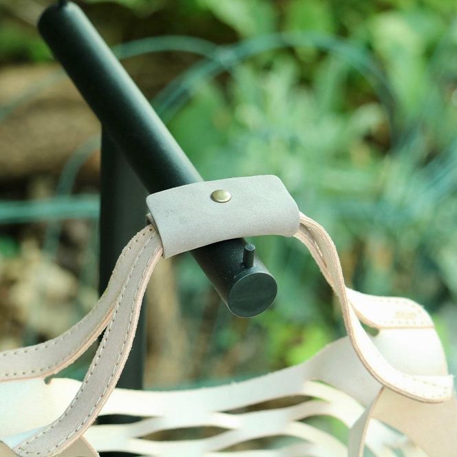 SKLO 持ち手のカラーを選べる！床革のテイクアウトBAG【Gray】 141305_EL01VC02