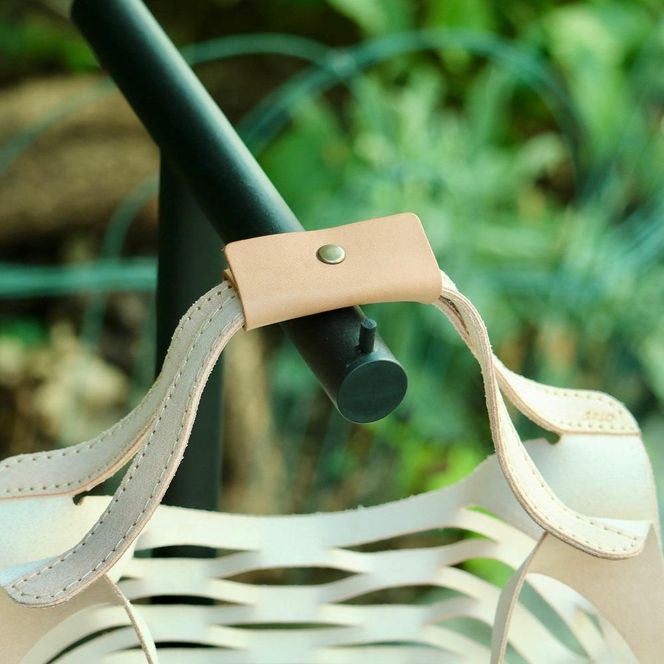 SKLO 持ち手のカラーを選べる！床革のテイクアウトBAG【Natural】 141305_EL01VC04