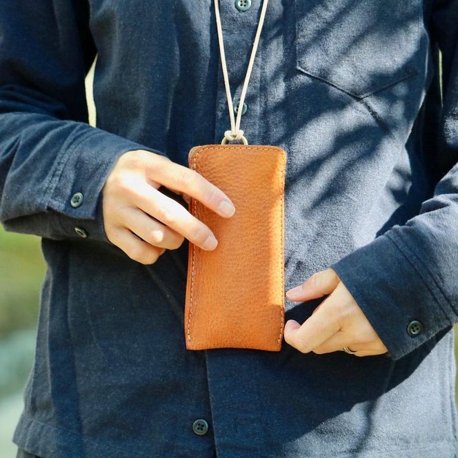 SKLO 首かけメガネケース(L)【Black】 141305_EL04VC04