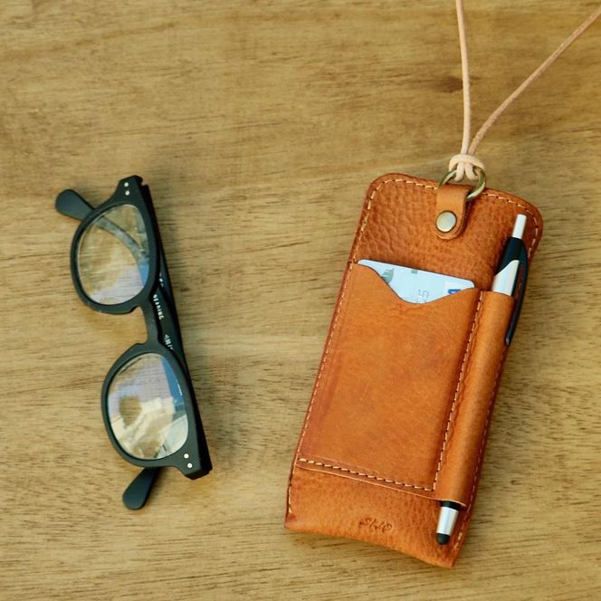 SKLO 首かけメガネケース(L)【Black】 141305_EL04VC04